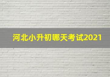 河北小升初哪天考试2021