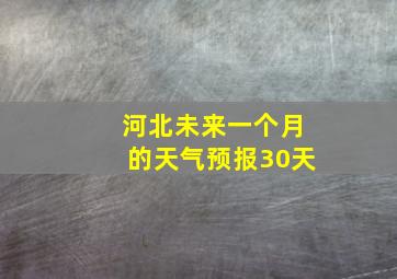 河北未来一个月的天气预报30天