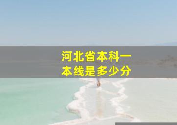 河北省本科一本线是多少分