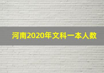 河南2020年文科一本人数