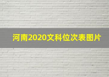 河南2020文科位次表图片