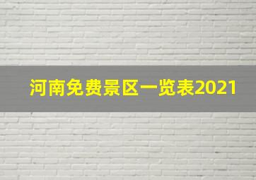 河南免费景区一览表2021