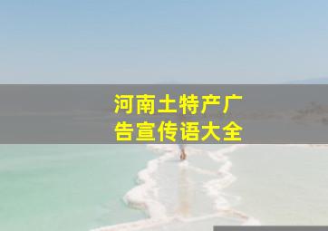 河南土特产广告宣传语大全