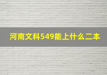 河南文科549能上什么二本