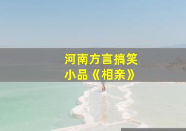 河南方言搞笑小品《相亲》