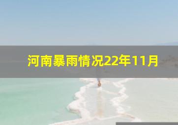 河南暴雨情况22年11月