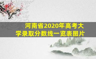 河南省2020年高考大学录取分数线一览表图片