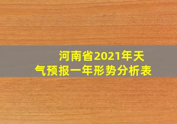 河南省2021年天气预报一年形势分析表