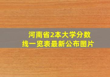 河南省2本大学分数线一览表最新公布图片