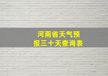 河南省天气预报三十天查询表