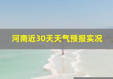 河南近30天天气预报实况