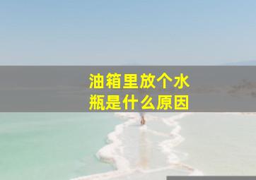 油箱里放个水瓶是什么原因