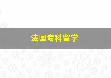 法国专科留学