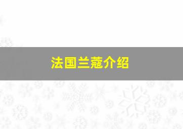 法国兰蔻介绍