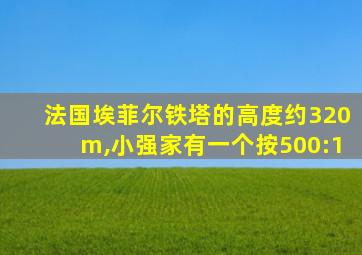 法国埃菲尔铁塔的高度约320m,小强家有一个按500:1