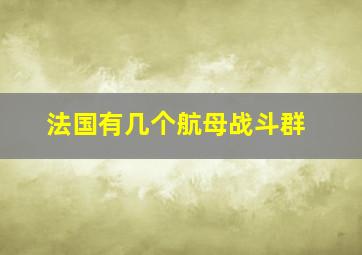 法国有几个航母战斗群