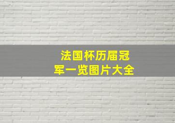 法国杯历届冠军一览图片大全