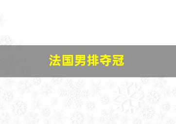 法国男排夺冠