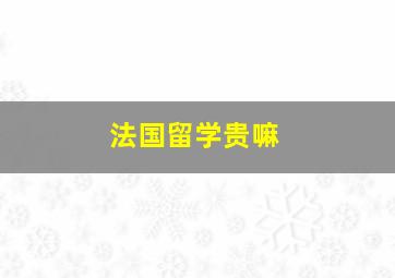 法国留学贵嘛