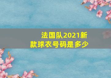 法国队2021新款球衣号码是多少