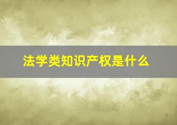 法学类知识产权是什么