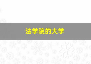 法学院的大学