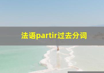 法语partir过去分词