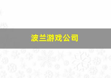 波兰游戏公司