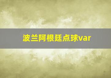 波兰阿根廷点球var