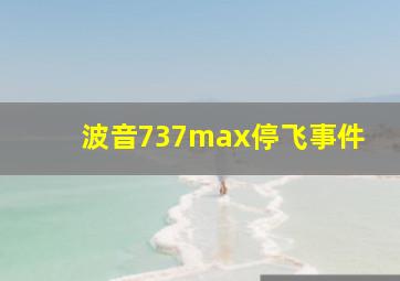 波音737max停飞事件