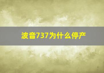 波音737为什么停产