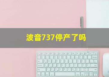 波音737停产了吗