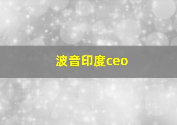 波音印度ceo