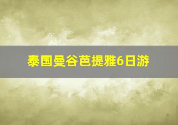 泰国曼谷芭提雅6日游