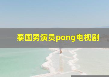 泰国男演员pong电视剧