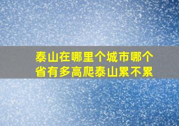 泰山在哪里个城市哪个省有多高爬泰山累不累