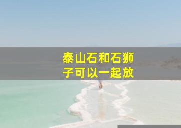 泰山石和石狮子可以一起放