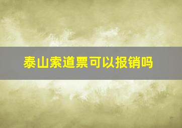 泰山索道票可以报销吗