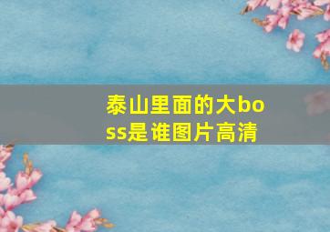 泰山里面的大boss是谁图片高清