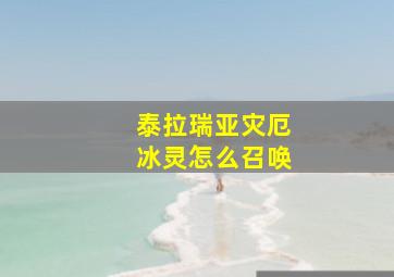 泰拉瑞亚灾厄冰灵怎么召唤