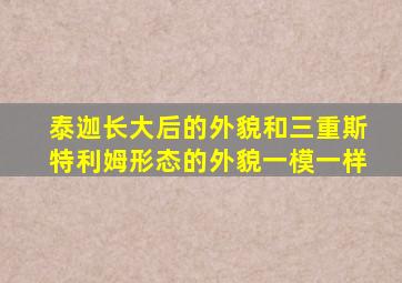 泰迦长大后的外貌和三重斯特利姆形态的外貌一模一样