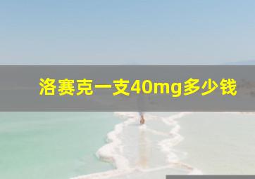 洛赛克一支40mg多少钱