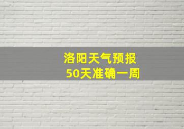 洛阳天气预报50天准确一周