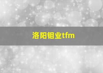 洛阳钼业tfm