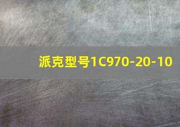 派克型号1C970-20-10