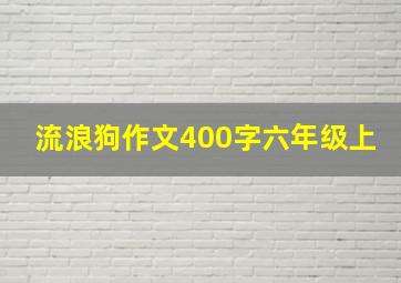 流浪狗作文400字六年级上