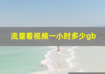 流量看视频一小时多少gb