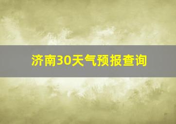 济南30天气预报查询