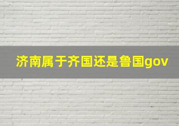 济南属于齐国还是鲁国gov