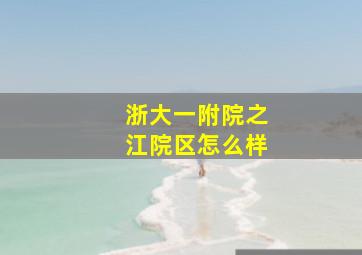 浙大一附院之江院区怎么样